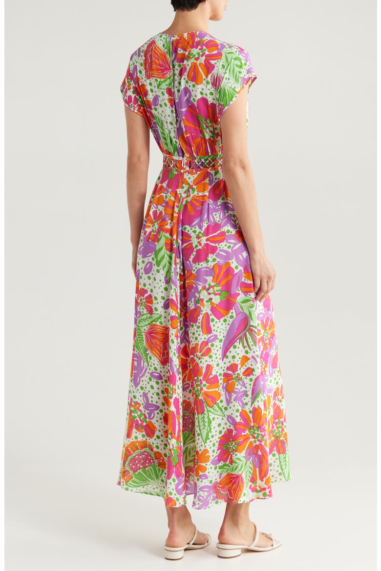 Cecile Floral Print Cover-Up Midi Dress, Alternate, color, PINK ARTISTIC FLOWER
