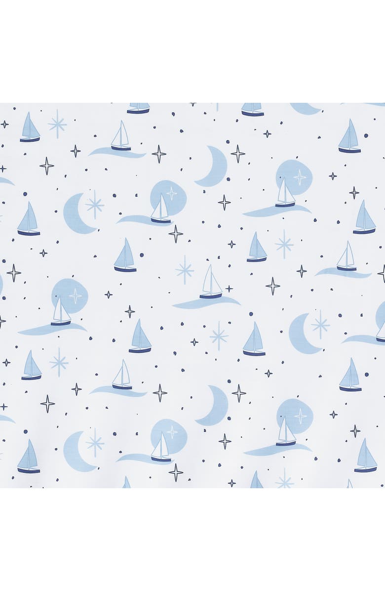 Lambs & Ivy Little Skipper Cotton Nautical Sailboat Fitted Crib/Toddler Sheet, Alternate, color, White