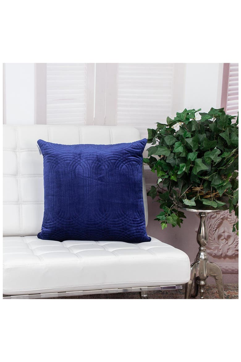 Iphis Topstitched Throw Pillow, Alternate, color, BLUE
