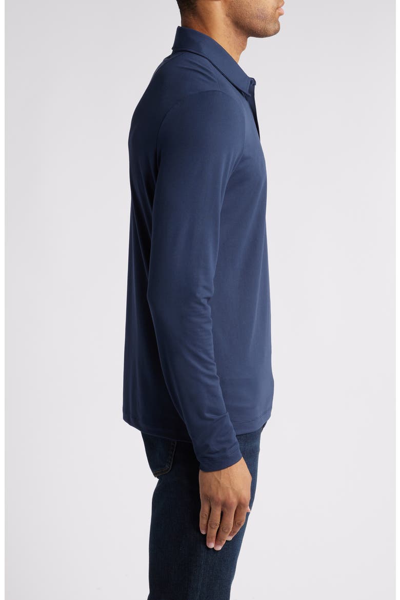 Luxe Jersey Long Sleeve Polo, Alternate, color, STARGAZER