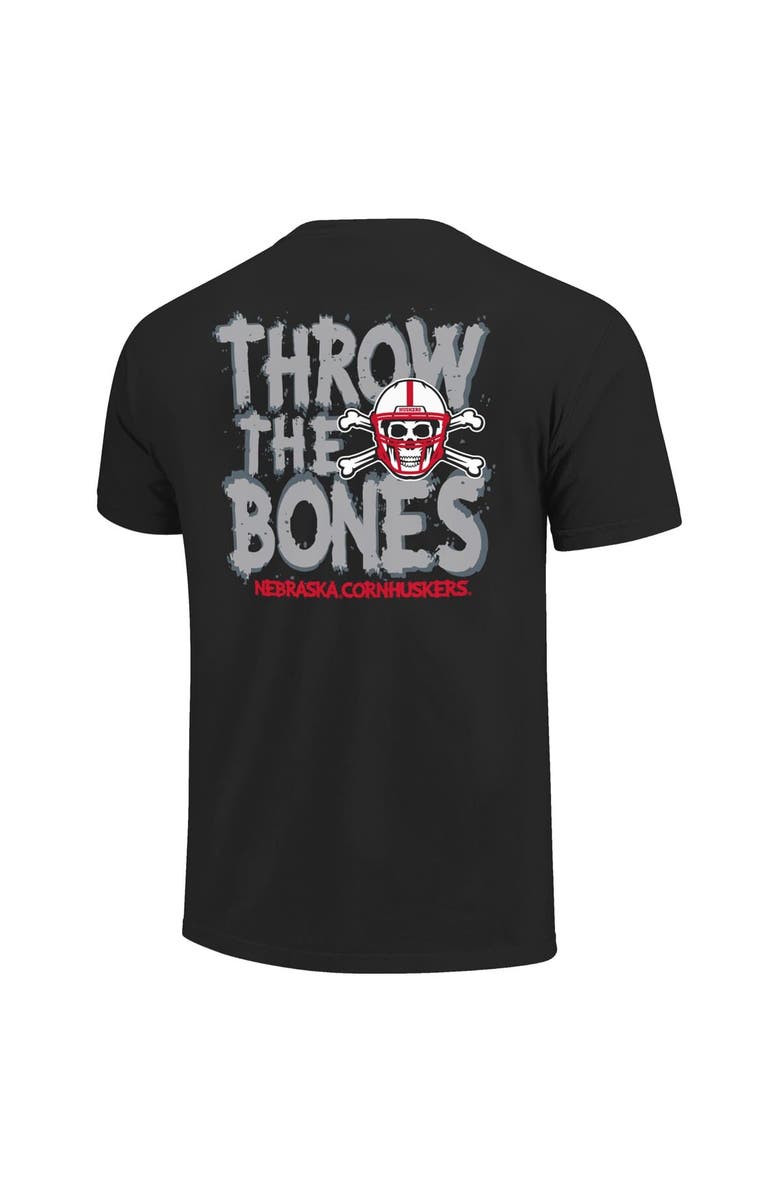 IMAGE ONE Men's Black Nebraska Huskers Big & Tall Throw the Bones Hyper Local Core T-Shirt, Alternate, color, 