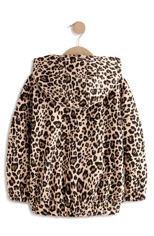 Next Kids' Leopard Print Zip-up Hoodie In Burgundy