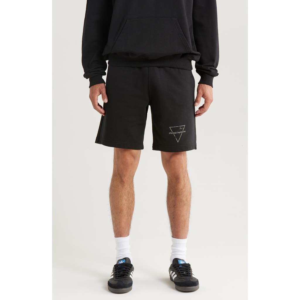OVERNIGHT ANGELS CREW Hysteria Knit Cotton Drawstring Shorts in Black  product
