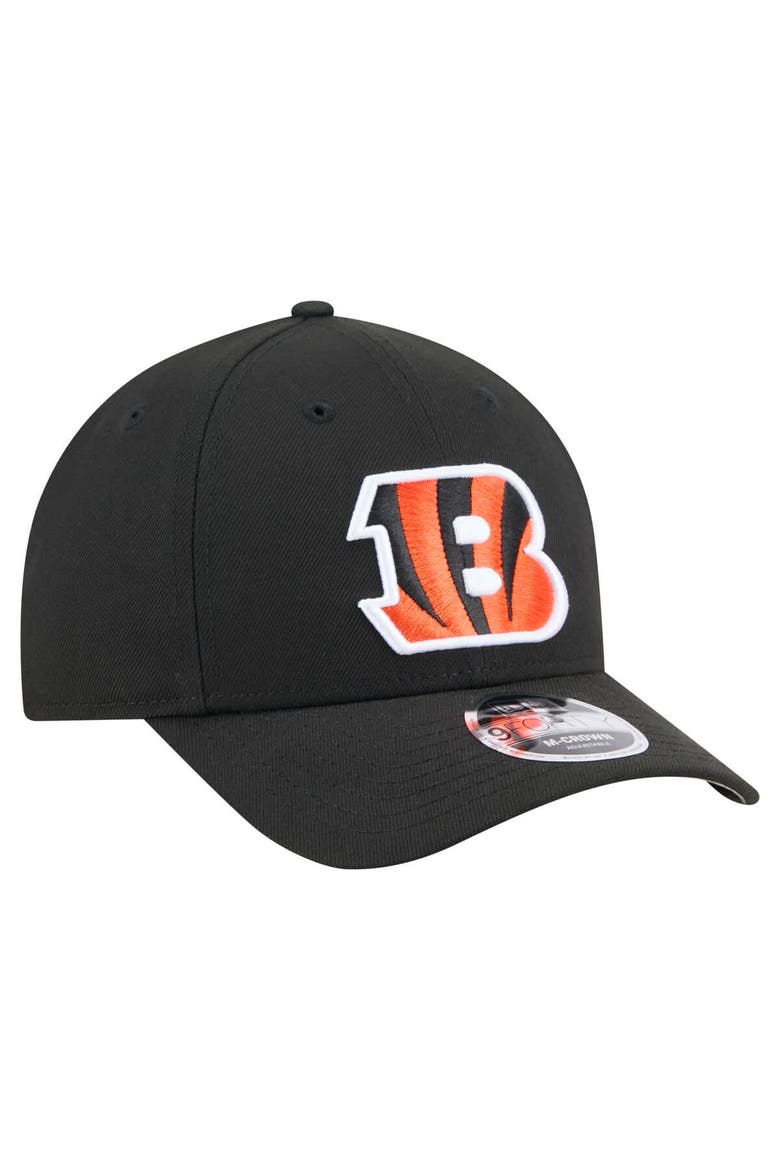 Men's New Era  Black Cincinnati Bengals Team Collection 9FORTY M-Crown Adjustable Hat, Alternate, color, Black
