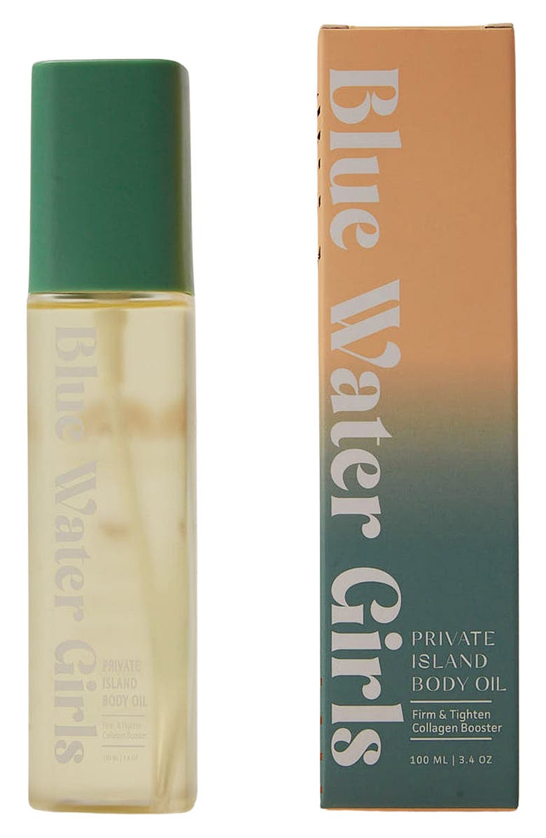 Blue Water Girls Private Island Body Oil Firm & Tighten Collagen Booster, Main, color, 