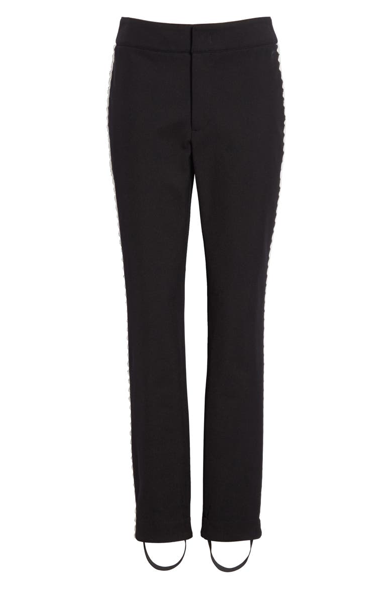 Embroidered Stirrup Ski Pants, Alternate, color, BLACK