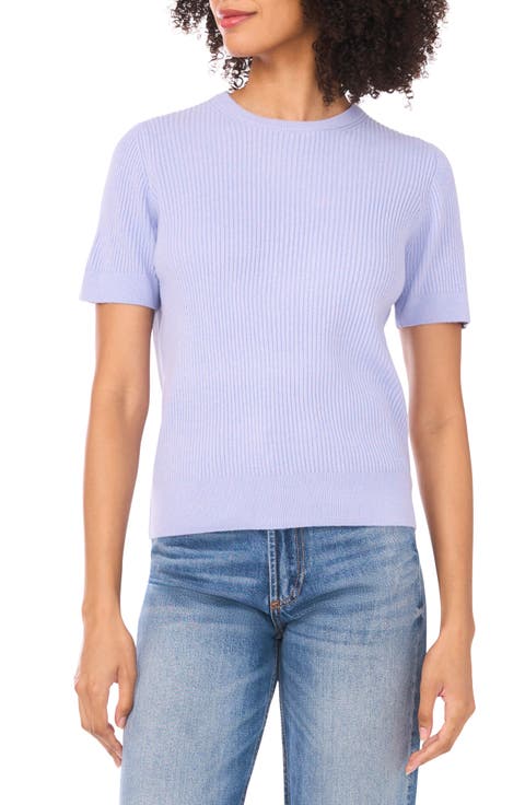 Short Sleeve Rib Sweater Top