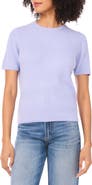 Halogen® Short Sleeve Rib Sweater Top