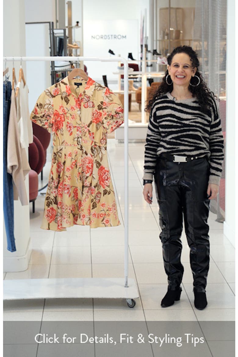 Stina Floral Print Linen Shirtdress video