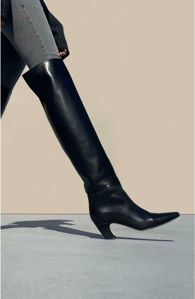 Neil J. Rodgers Meg Over The Knee Boot, Alternate, color, Black Nappa