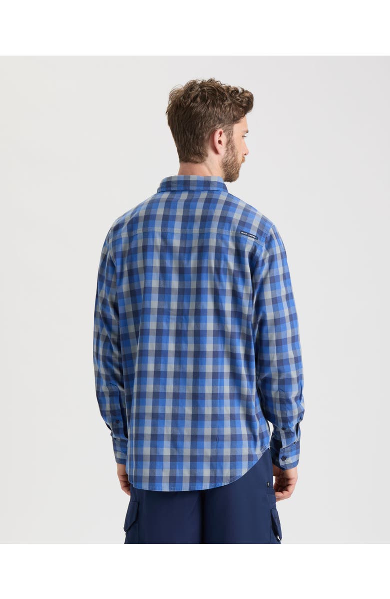 Salt Life Hammer SLX Performance Flannel Shirt, Alternate, color, Surf Blue