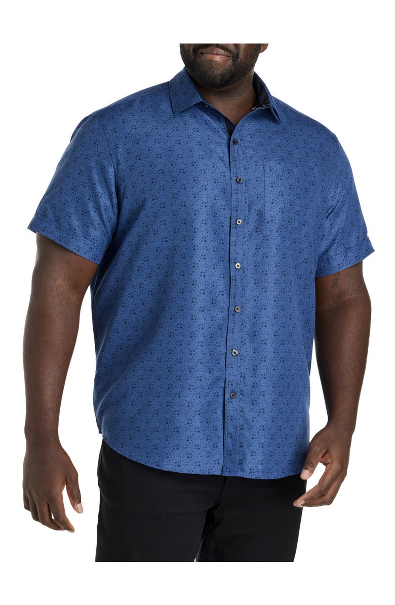 Synrgy by DXL Big & Tall Tonal Floral Microfiber Sport Shirt, Main, color, 