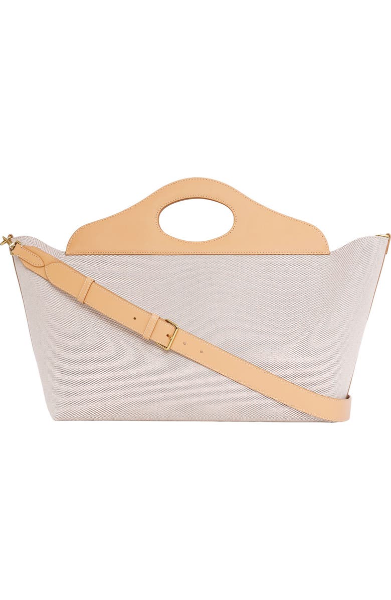 Burberry Medium Pocket Logo Canvas & Leather Tote, Alternate, color,