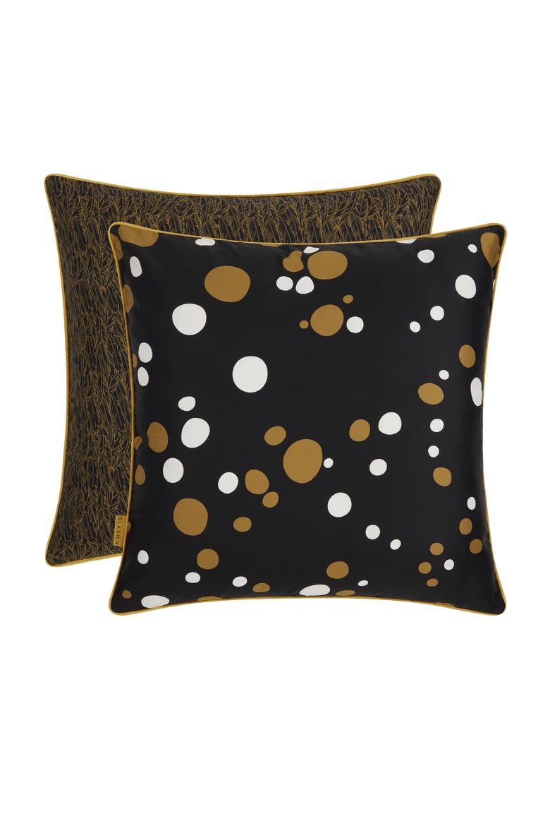 Bubbles Reversible Euro Sham, Alternate, color, Black & White