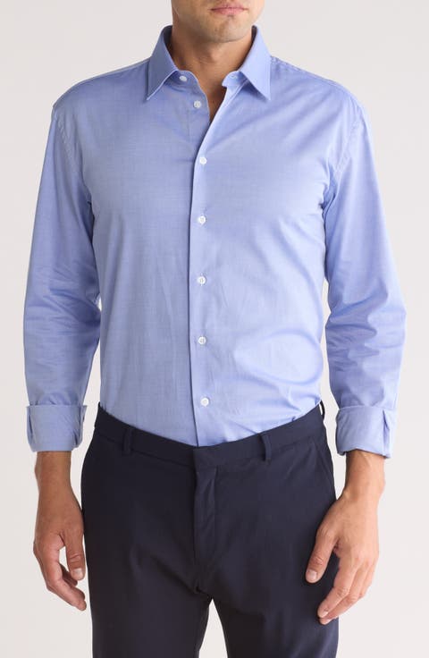Solid Cotton Twill Dress Shirt