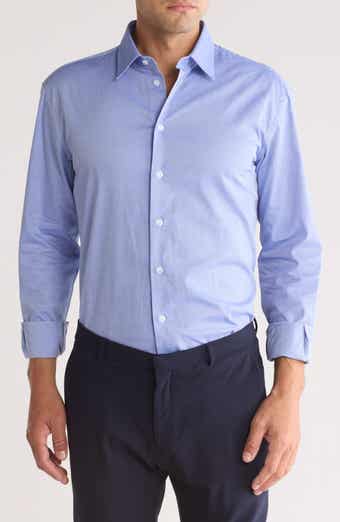 Armani Collezioni Solid Cotton Twill Dress Shirt