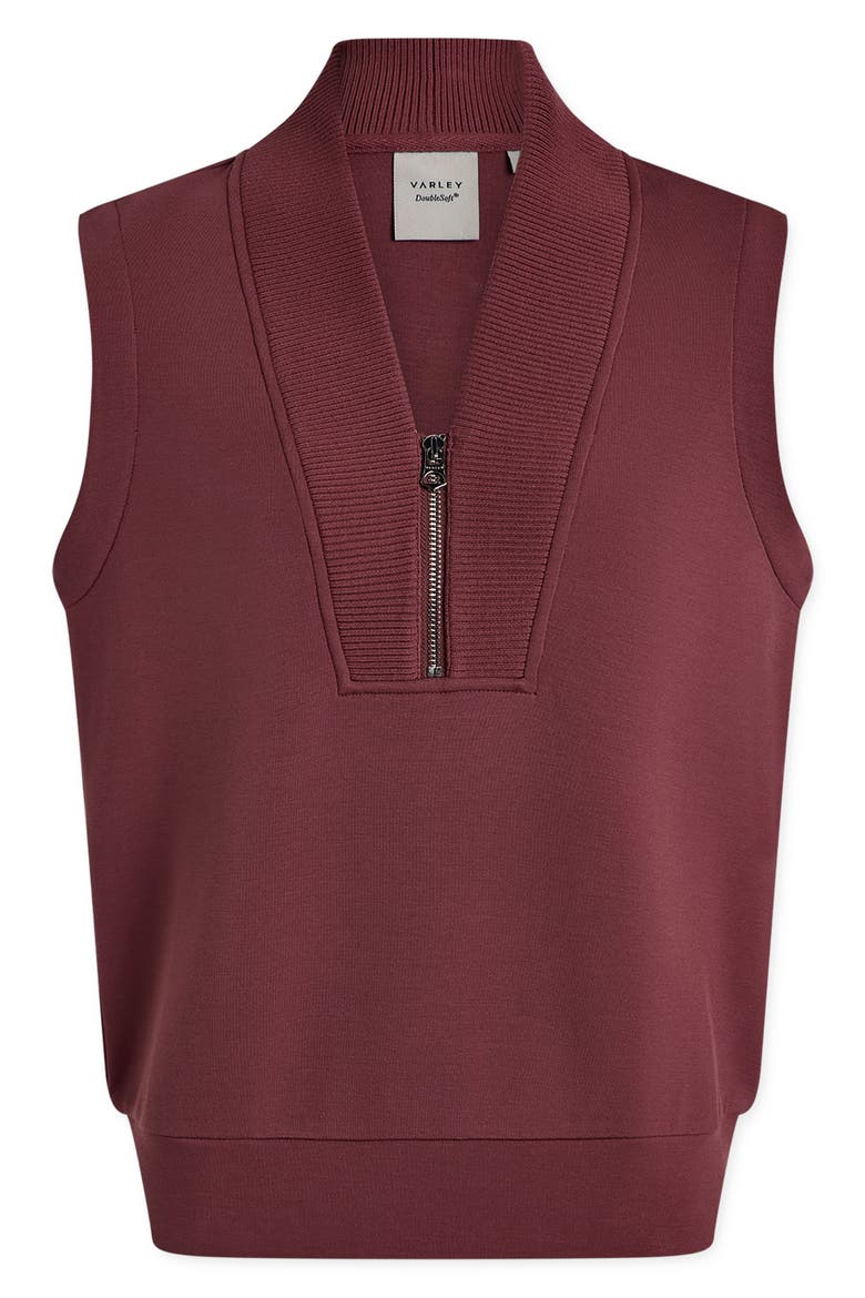 Beau Sleeveless Half Zip Top, Alternate, color, WILD RHUBARB
