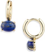 Nordstrom Demi Fine Oval Stone Huggie Hoop Earrings