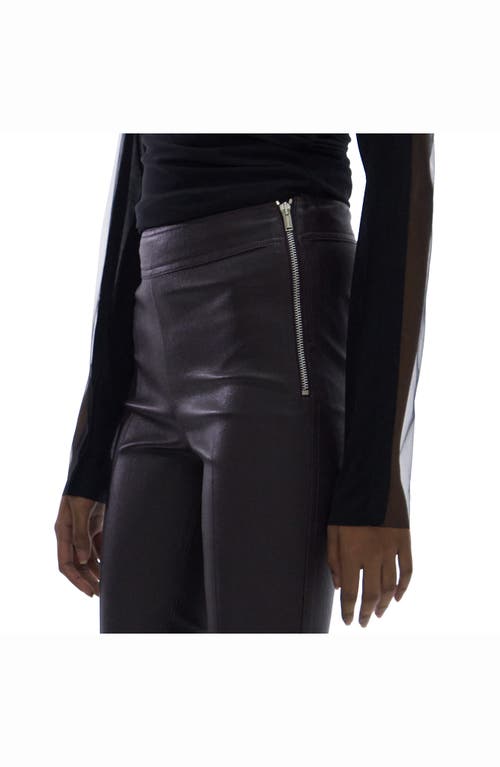 Helmut Lang Slit-cuff Leather Trousers In Black
