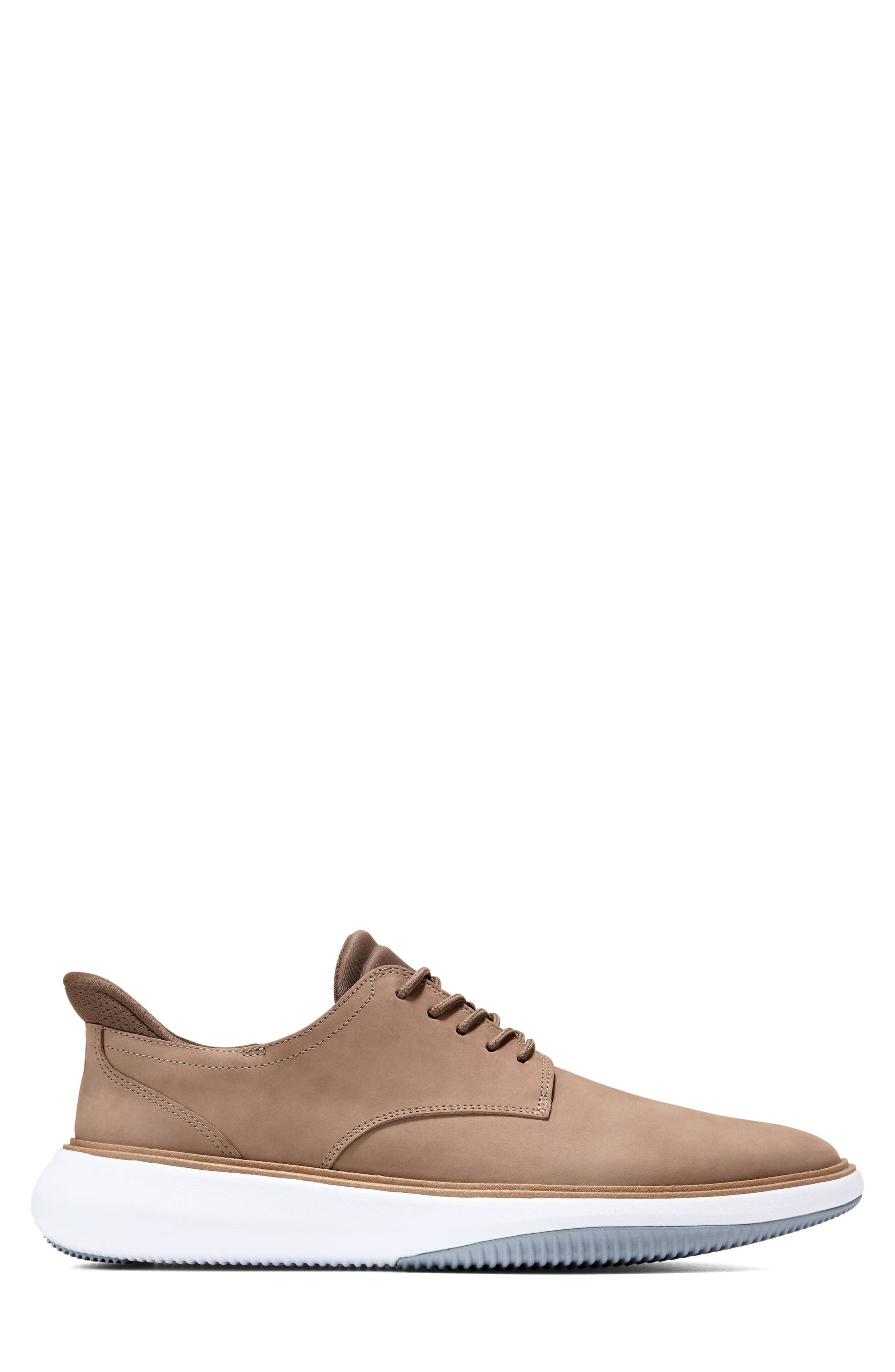 Grand Phaze Leather Plain Toe Quick-On Sneaker, Alternate, color, IRISH COFFEE NUBUCK / TRUFFLE