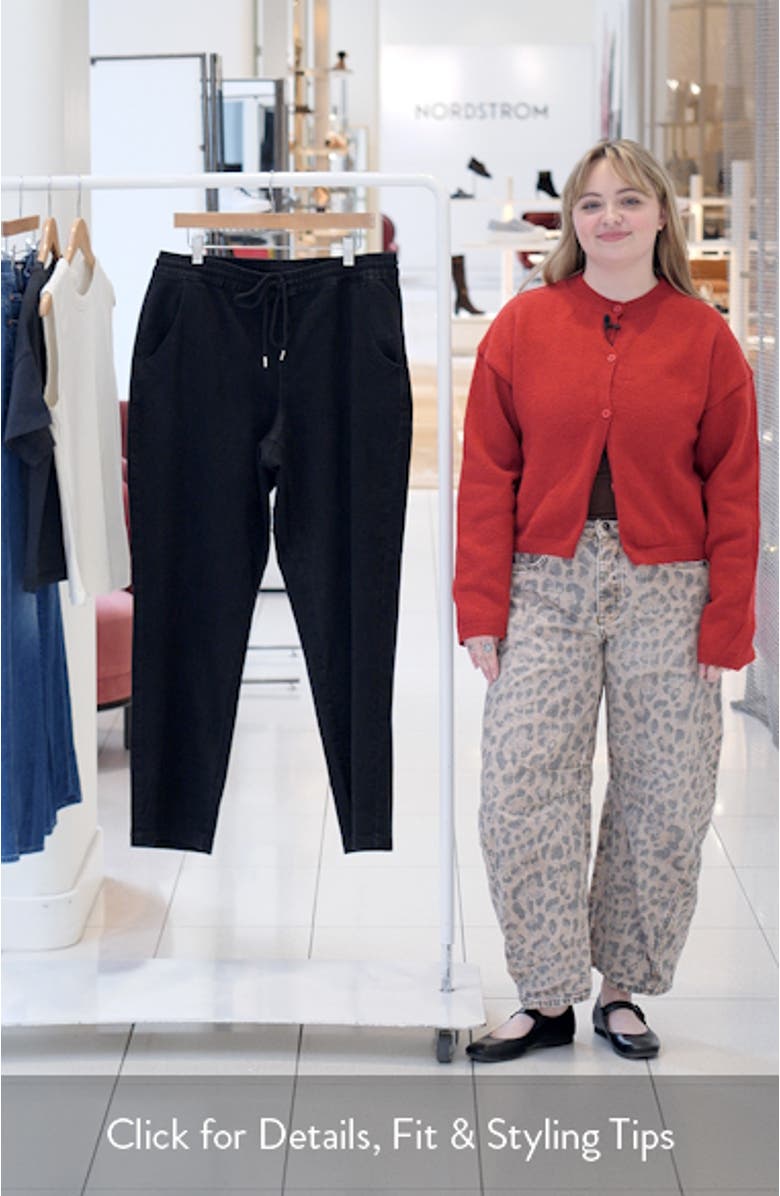 Relaxed Drawstring Wide Leg Jeans, sales video thumbnail