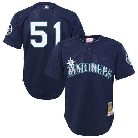 Youth Mitchell & Ness Ichiro Suzuki Navy Seattle Mariners Cooperstown Collection Mesh Batting Practice Jersey