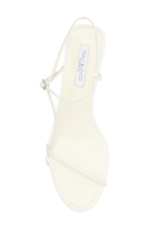 Tony Bianco Caprice Ankle Strap Sandal In White Kid