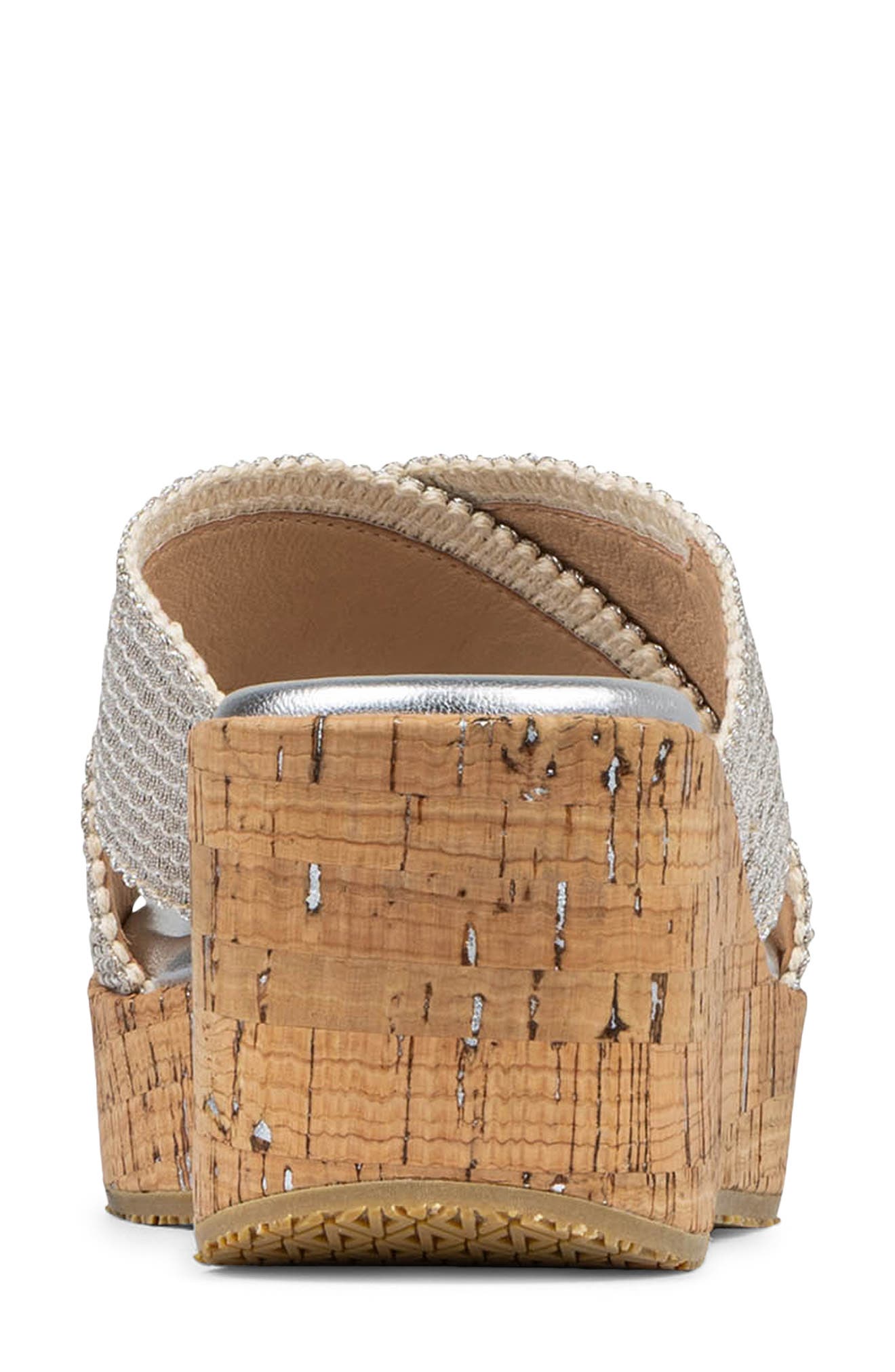 Donald Pliner Wedge Sandal, Alternate, color, Silver