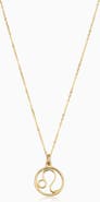 Oradina 14K Gold Zodiac Pendant Necklace