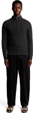 Lyle & Scott Ribbed Half Zip Sweater