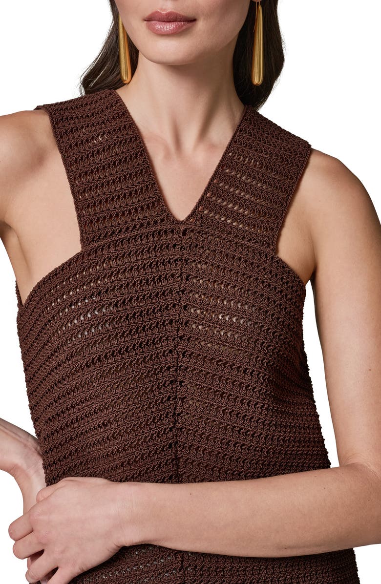 Donna Karan New York Metallic Open Stitch Sweater Tank, Alternate, color, Canyon