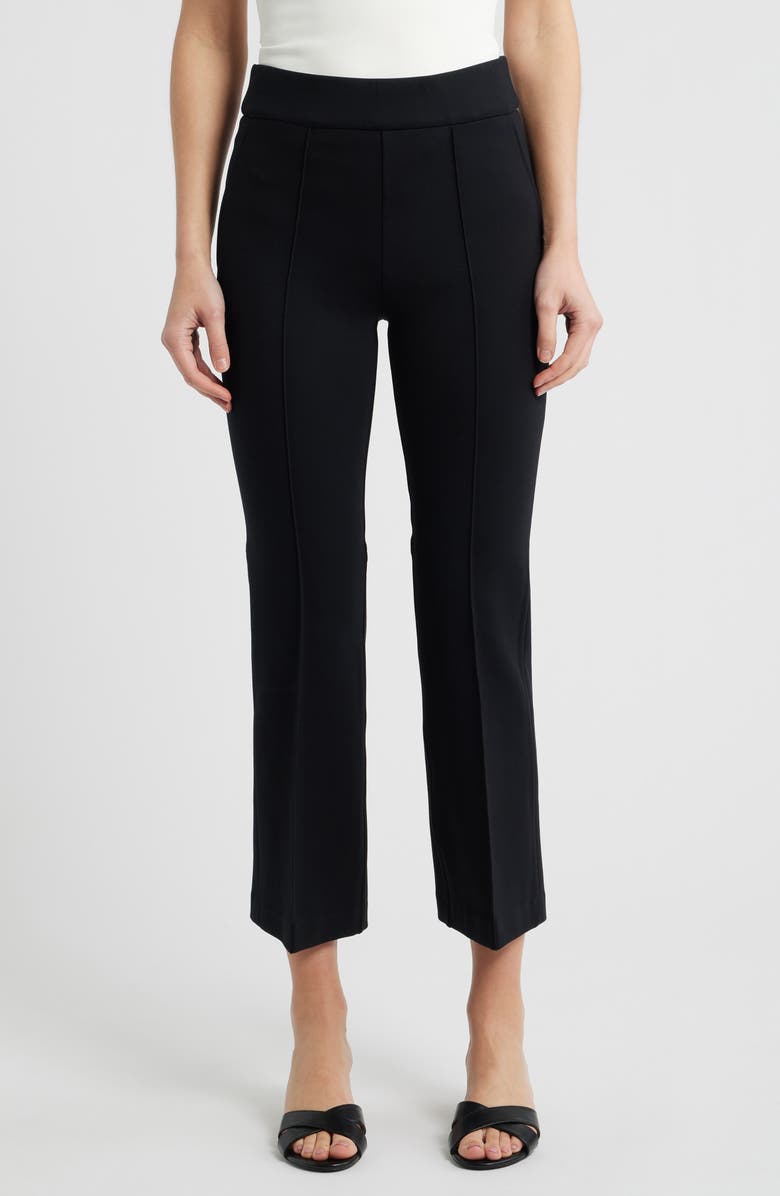 SPANX<sup>®</sup> Ponte Pintuck Kick Flare Pants, Main, color, Classic Black