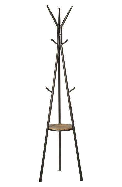 Gray Metal Modern Coat Rack