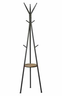 VIVIAN LUNE HOME Gray Metal Modern Coat Rack