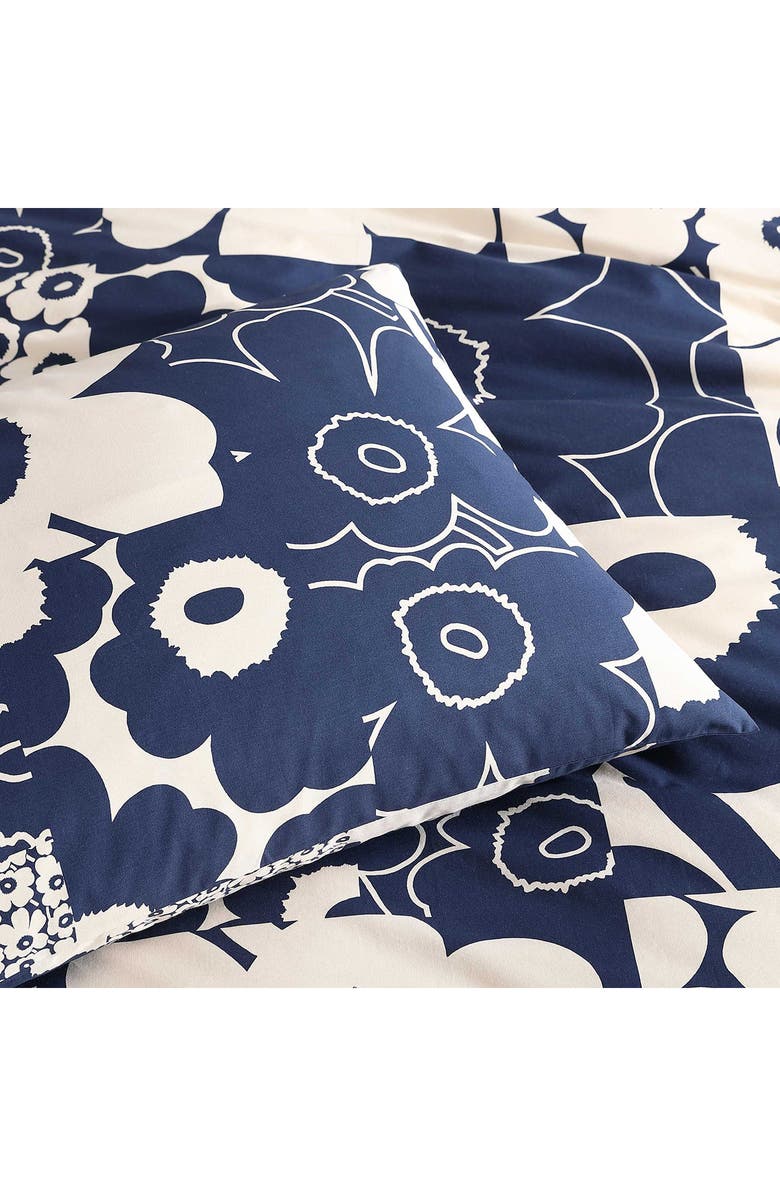 Marimekko Unikko Kollaasi Duver Cover & Shams Set, Alternate, color, Open Dark Blue