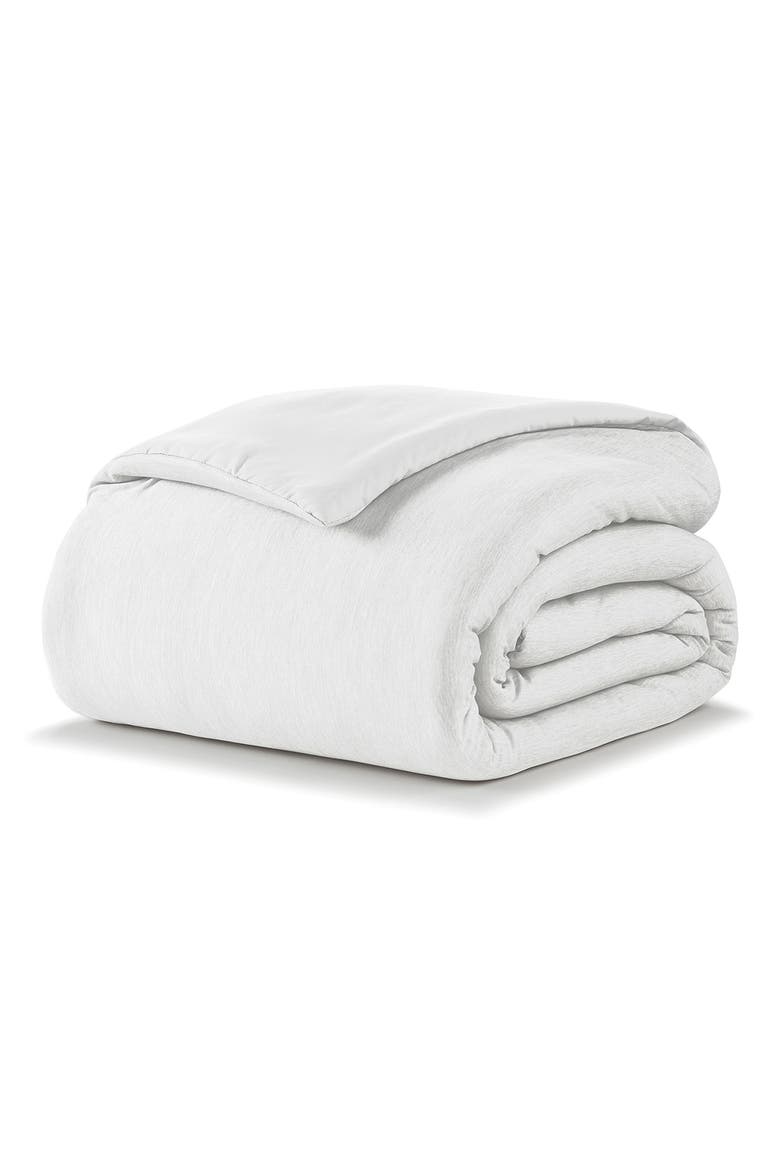 Cooling Jersey Fabric Down Alternative Comforter, Main, color, WHITE