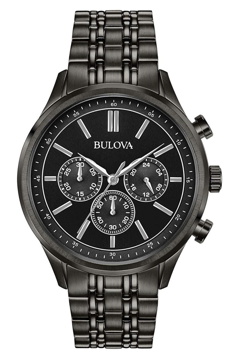 Bracelet Strap Chronograph Watch, 42mm, Main, color, GUNMETAL