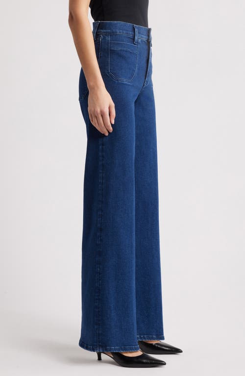 Frame Blue Wide Jeans With Drawstring In Loner