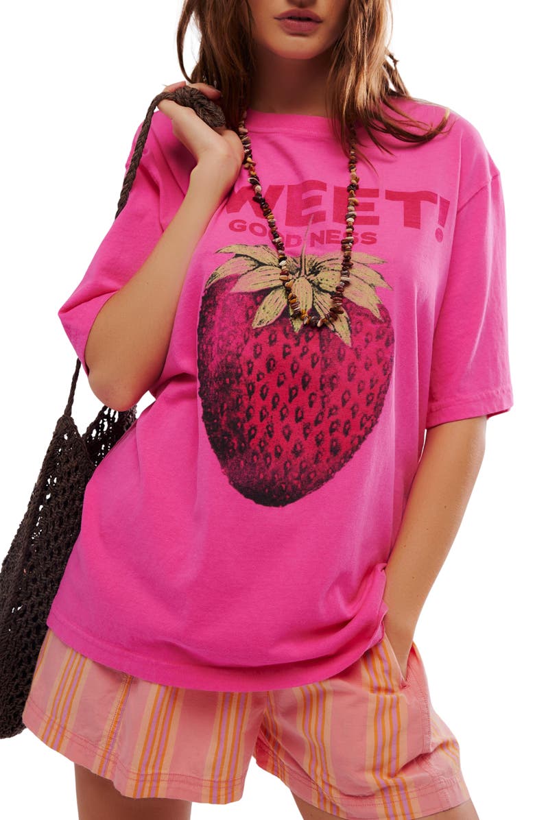 Free People Harvest Oversize Cotton Graphic T-Shirt, Main, color, 