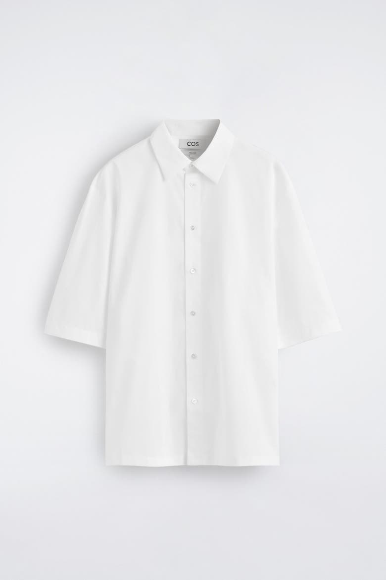 Short-Sleeved Cotton Shirt, Alternate, color, WHITE