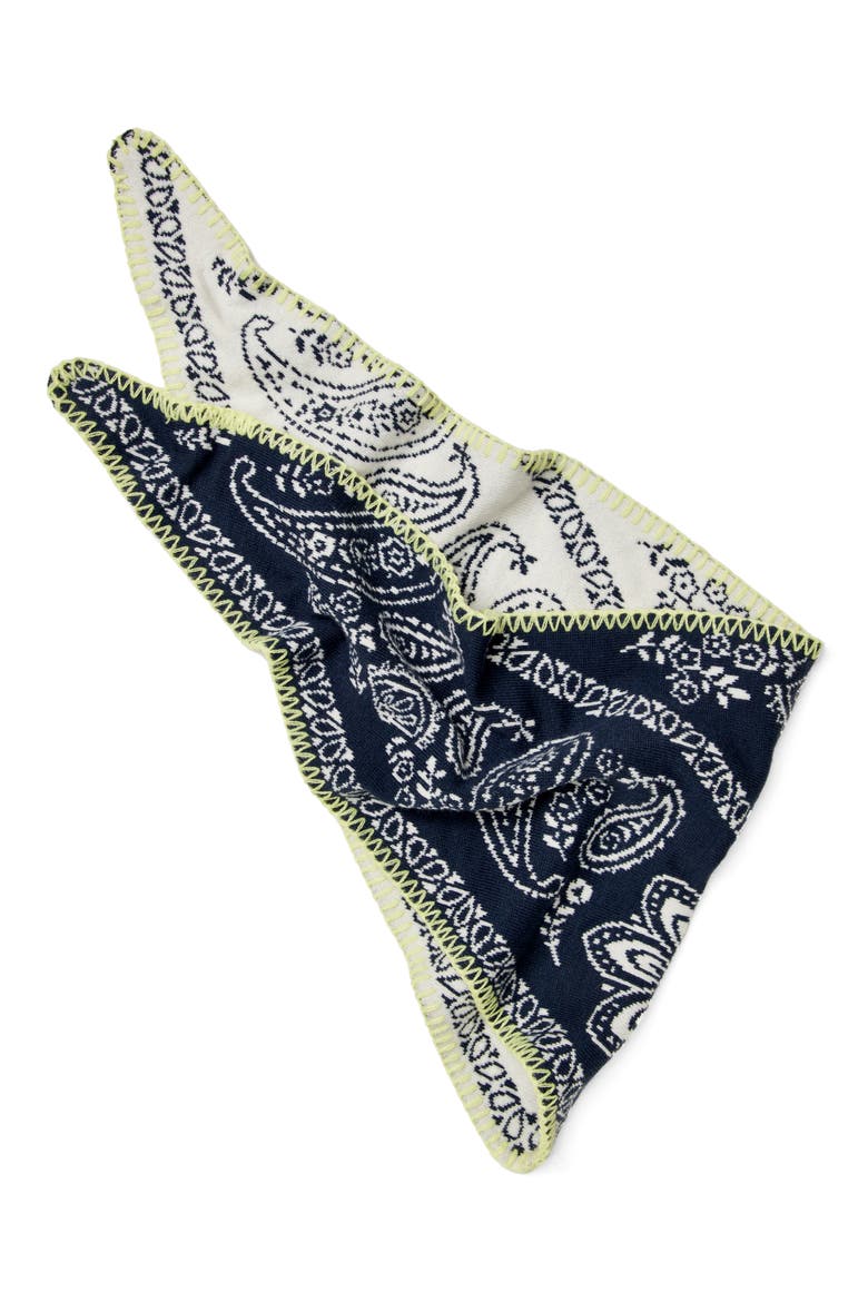 Carmen Knitted Triangle Scarf, Alternate, color, DENIM JEANS