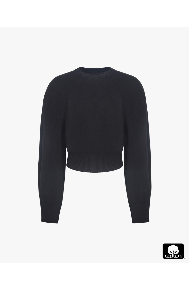 WeWoreWhat Bubble Crewneck Sweater, Alternate, color, Black