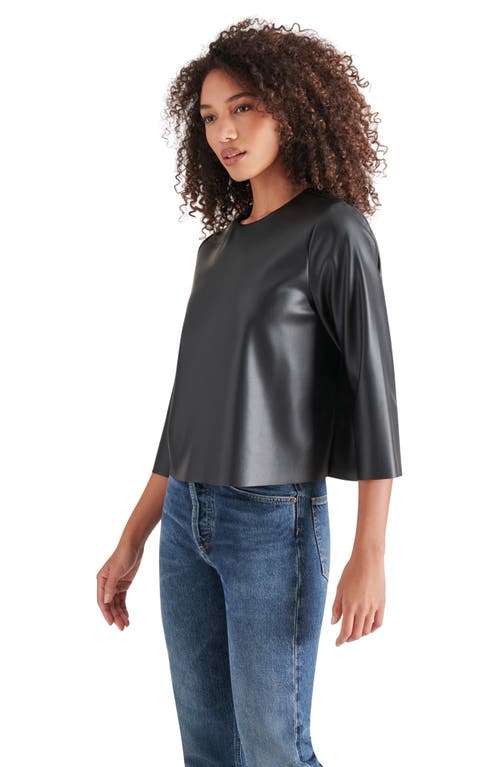 STEVE MADDEN STEVE MADDEN DEE FAUX LEATHER TOP 