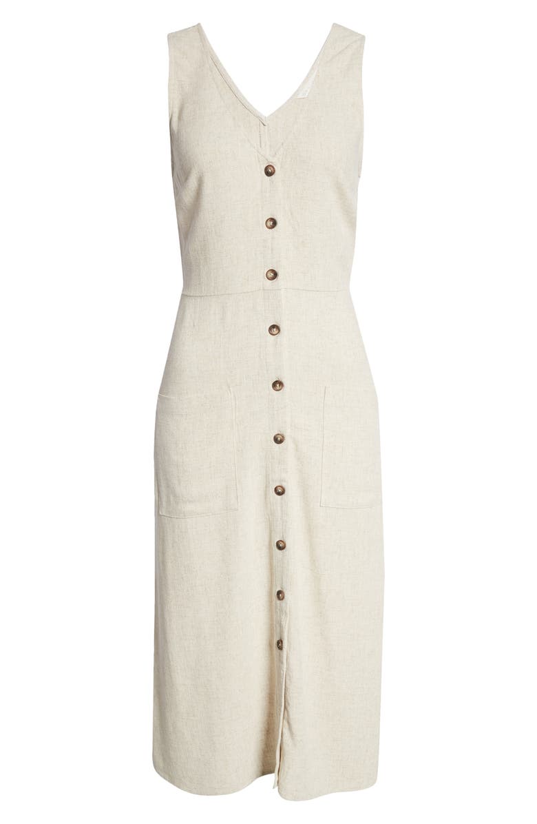 Caslon<sup>®</sup> Button-Up Tank Midi Dress, Alternate, color,