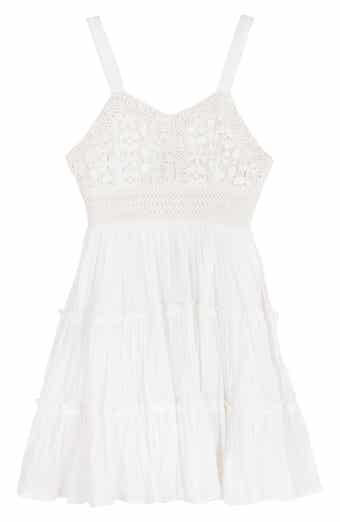 Kids' Crochet & Gauze Lace Dress