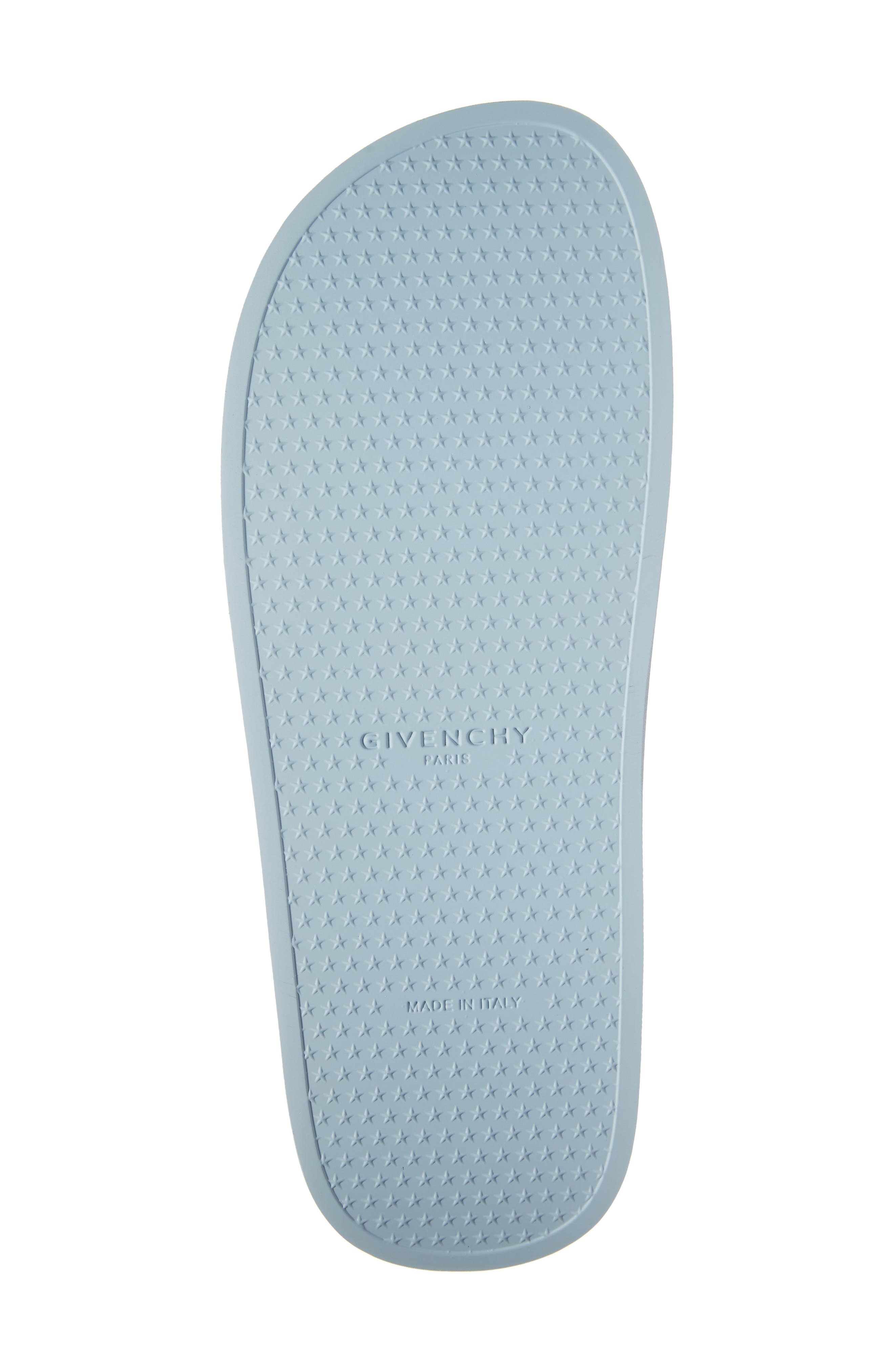 Givenchy Logo Slide Sandal, Alternate, color, Sky Blue