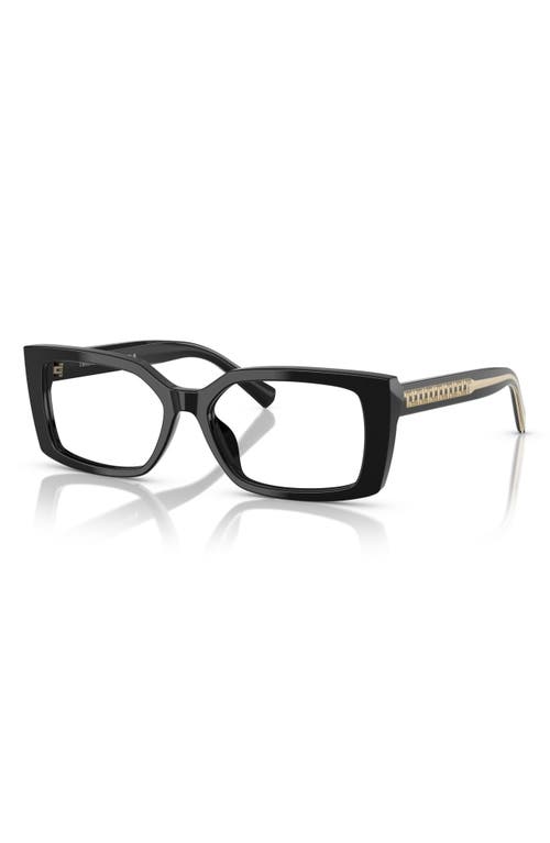 Tiffany & Co . 54mm Rectangular Optical Glasses In Black