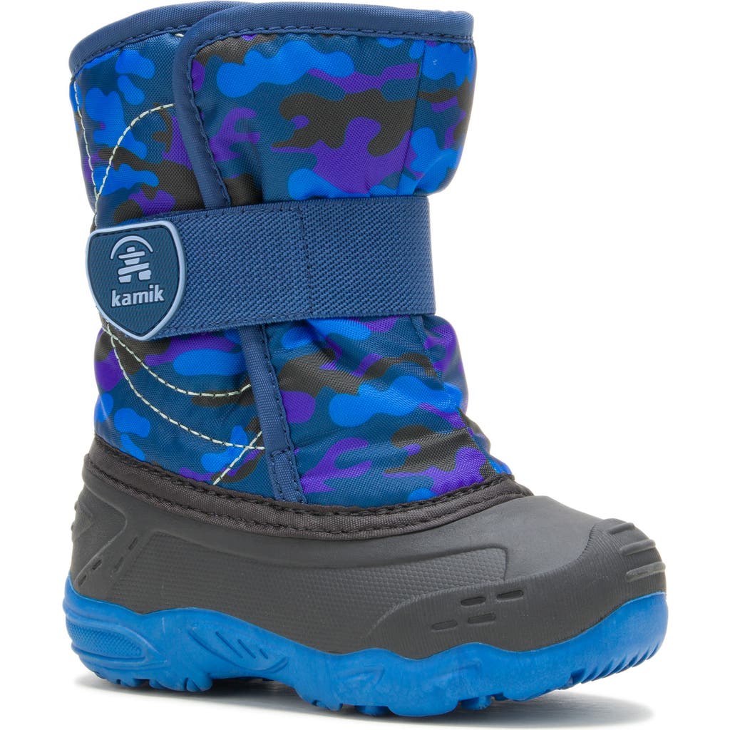 Kamik Kids' Snowbug 5 Waterproof Faux Fur Lined Boot In Blue/navy
