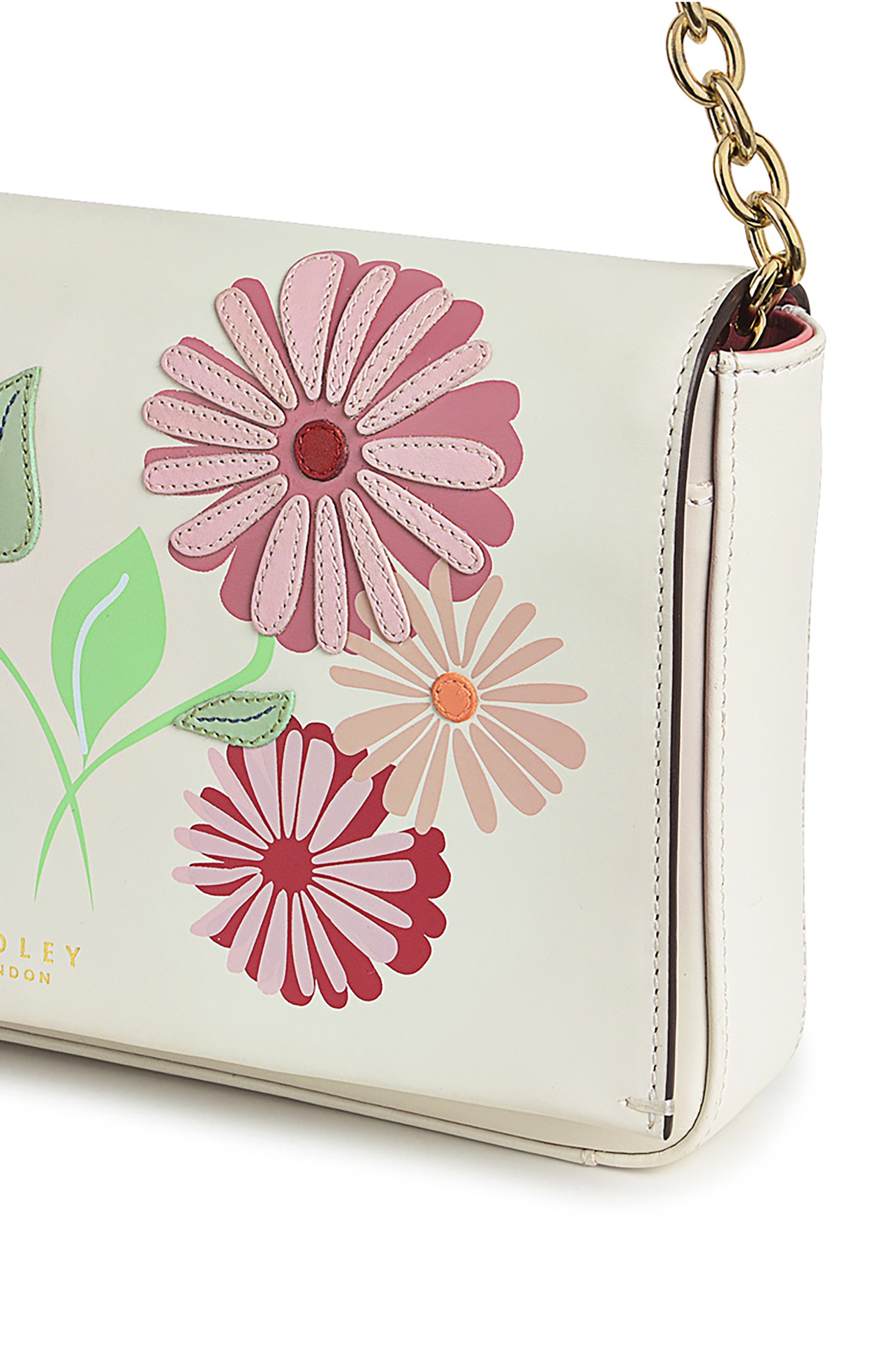 Radley Columbia Grove Floral Crossbody Bag, Alternate, color, Chalk