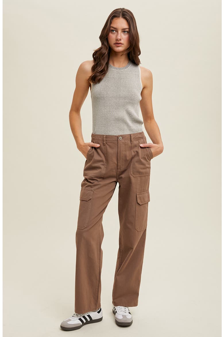Straight Leg Cargo Pants, Alternate, color, MOCHA